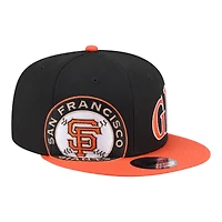 Men's New Era Black/Orange San Francisco Giants Stretched Two-Tone 9FIFTY Adjustable Hat