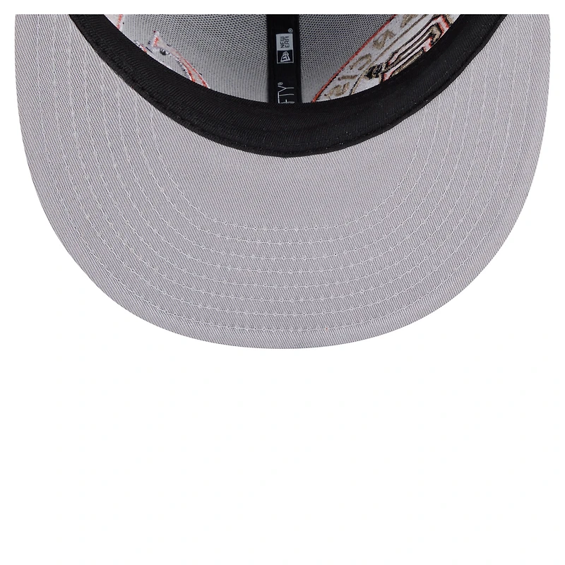 Men's New Era Black/Orange San Francisco Giants Stretched Two-Tone 9FIFTY Adjustable Hat