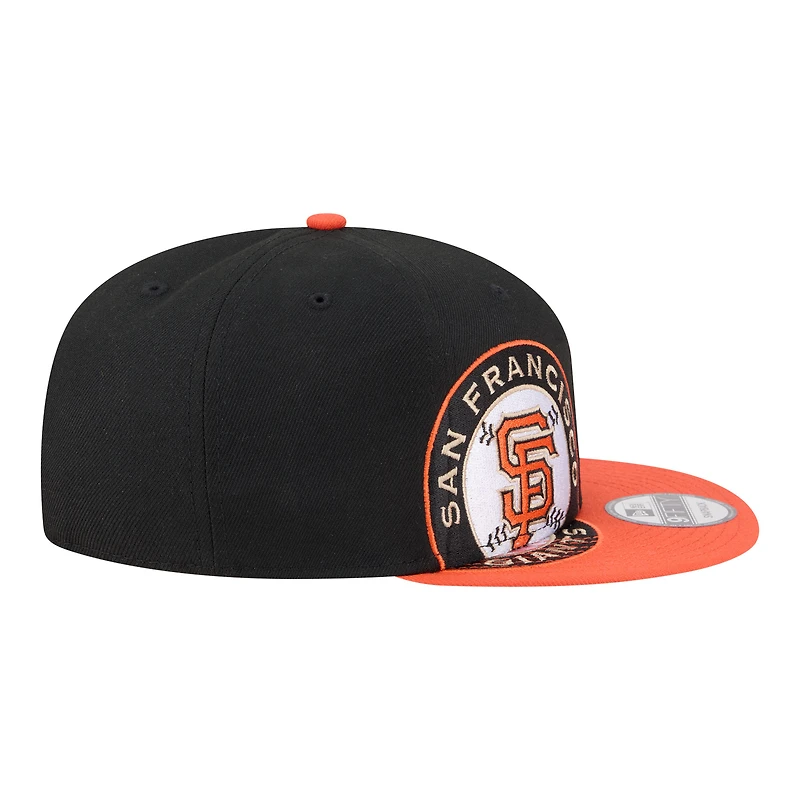 Men's New Era Black/Orange San Francisco Giants Stretched Two-Tone 9FIFTY Adjustable Hat