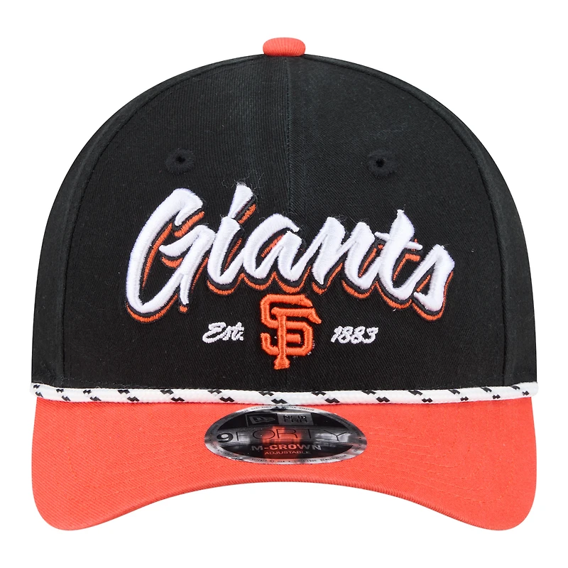 Men's New Era Black/Orange San Francisco Giants Team Loyal 9FORTY M-Crown Adjustable Hat