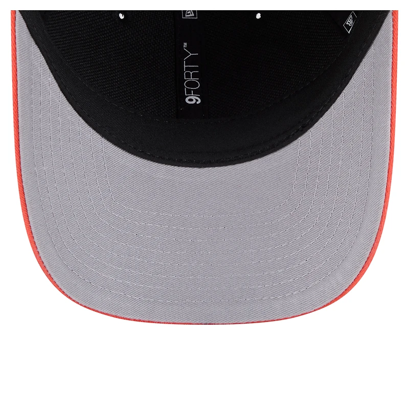 Casquette ajustable New Era 9FORTY M-Crown noire et orange pour homme, aux couleurs des Giants de San Francisco.
