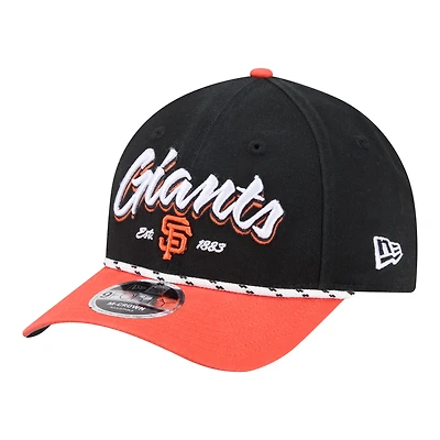 Casquette ajustable New Era 9FORTY M-Crown noire et orange pour homme, aux couleurs des Giants de San Francisco.