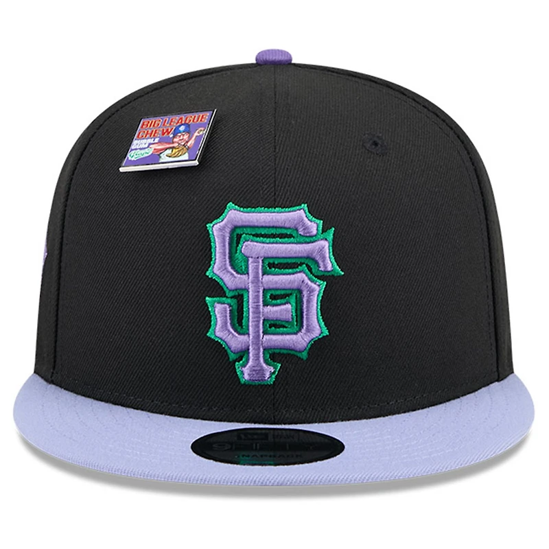 Men's New Era Black/Purple San Francisco Giants Grape Big League Chew Flavor Pack 9FIFTY Snapback Hat