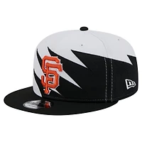 Casquette Snapback Jagged 9FIFTY noire/blanche pour homme New Era des San Francisco Giants