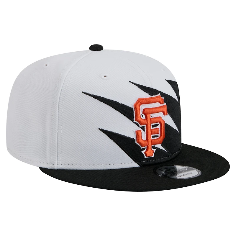 Men's New Era Black/White San Francisco Giants Jagged 9FIFTY Snapback Hat
