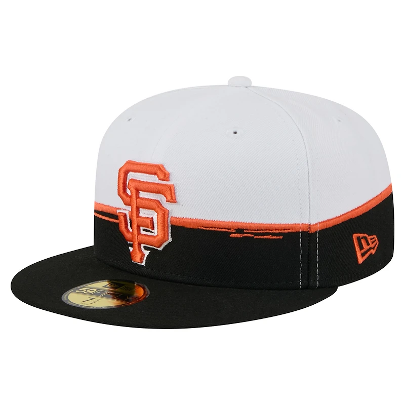 Men's New Era  Black/White San Francisco Giants Paint Stroke 59FIFTY Fitted Hat