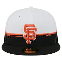 Men's New Era  Black/White San Francisco Giants Paint Stroke 59FIFTY Fitted Hat