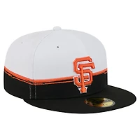 Men's New Era  Black/White San Francisco Giants Paint Stroke 59FIFTY Fitted Hat