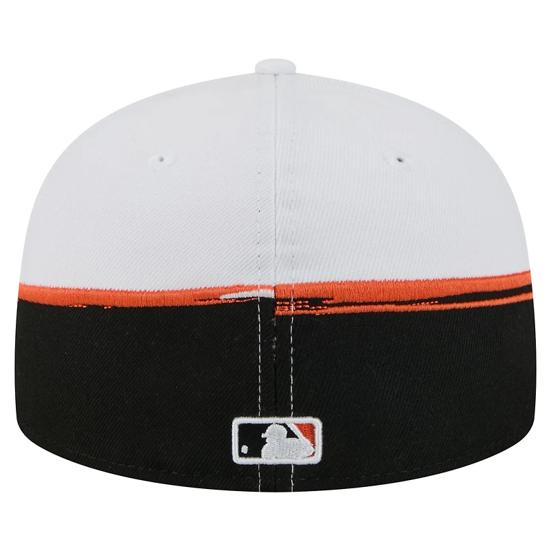 Casquette ajustée 59FIFTY Paint Stroke noire/blanche New Era pour homme des Giants de San Francisco