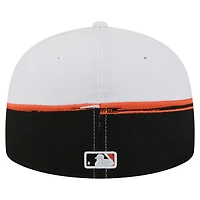 Casquette ajustée 59FIFTY Paint Stroke noire/blanche New Era pour homme des Giants de San Francisco