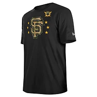 T-shirt noir New Era pour hommes des Giants de San Francisco 2024, Journée forces armées