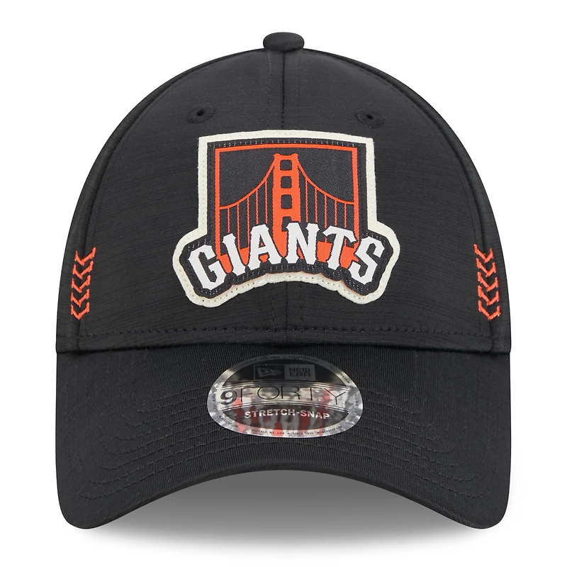 Casquette réglable noire San Francisco Giants 2024 Clubhouse 9FORTY New Era pour hommes