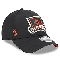 Casquette réglable noire San Francisco Giants 2024 Clubhouse 9FORTY New Era pour hommes