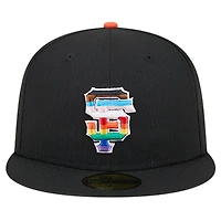 Casquette ajustée 59FIFTY New Era noire pour hommes des Giants de San Francisco 2024 Pride On Field