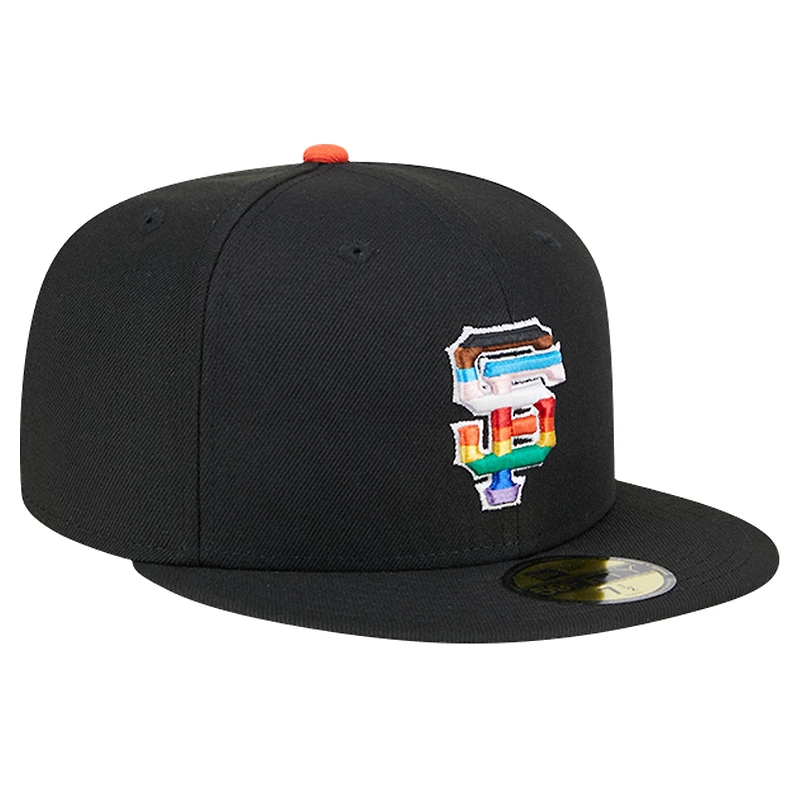 Casquette ajustée 59FIFTY New Era noire pour hommes des Giants de San Francisco 2024 Pride On Field