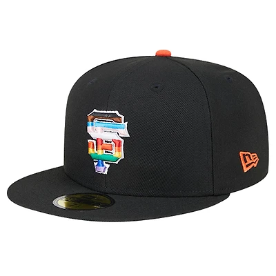 Casquette ajustée 59FIFTY New Era noire pour hommes des Giants de San Francisco 2024 Pride On Field