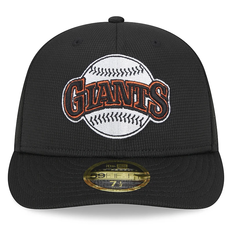 Casquette ajustée 59FIFTY à profil bas pour hommes des Giants de San Francisco 2024 New Era, noire