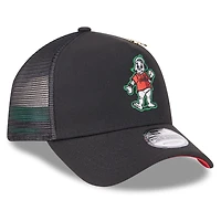 Men's New Era  Black San Francisco Giants 2025 Big League Chew A-Frame 9FORTY Adjustable Trucker Hat