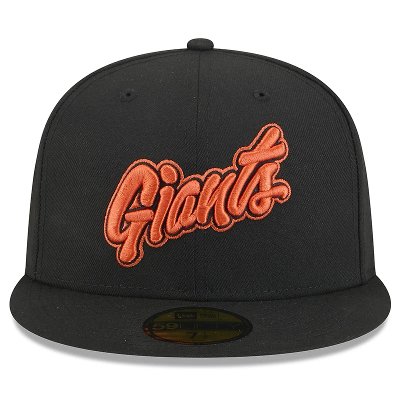 Casquette ajustée New Era 59FIFTY City Connect pour homme, noire, des Giants de San Francisco 2025