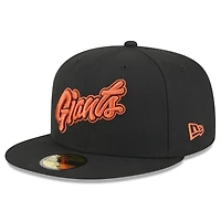 Men's New Era  Black San Francisco Giants 2025 City Connect Wordmark 59FIFTY Fitted Hat