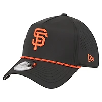 Casquette New Era noire 39THIRTY A-Frame perforée Flex pour homme des Giants de San Francisco