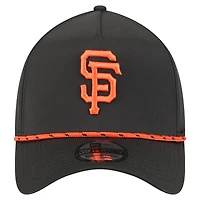 Men's New Era  Black San Francisco Giants 39THIRTY A-Frame Perforated Flex Hat