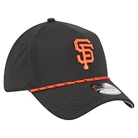 Men's New Era  Black San Francisco Giants 39THIRTY A-Frame Perforated Flex Hat