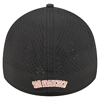 Men's New Era  Black San Francisco Giants 39THIRTY A-Frame Perforated Flex Hat