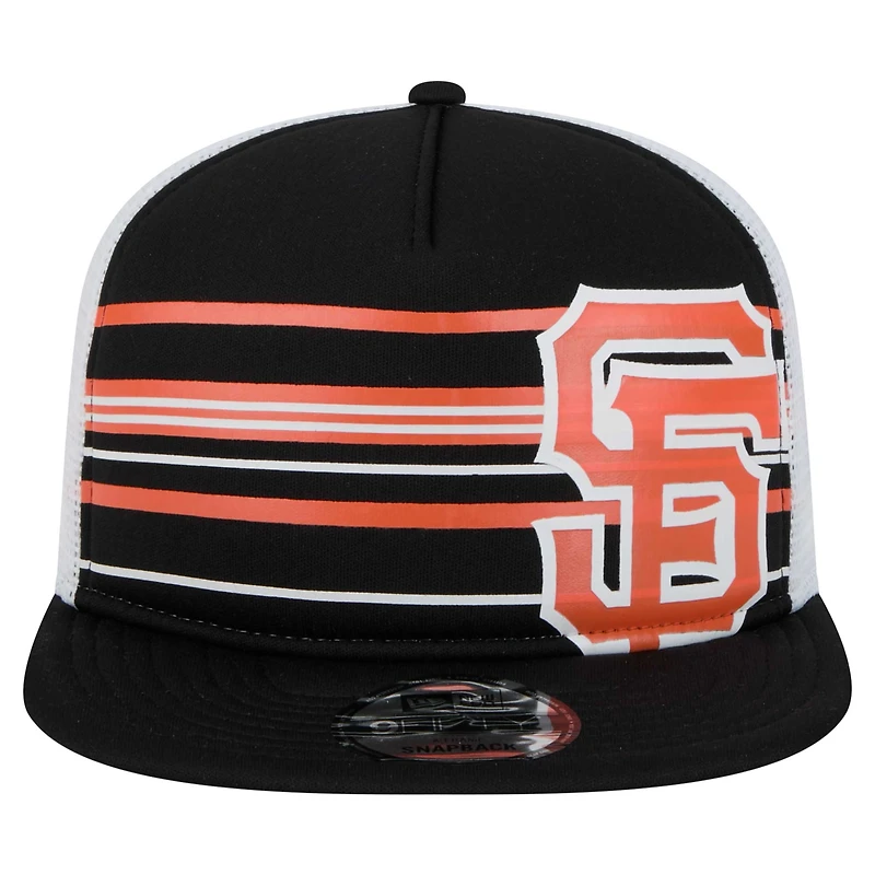 Men's New Era Black San Francisco Giants 9FIFTY A-Frame Trucker Snapback Hat