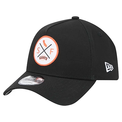 Casquette ajustable A-Frame 9FORTY San Francisco Giants de New Era pour homme noire