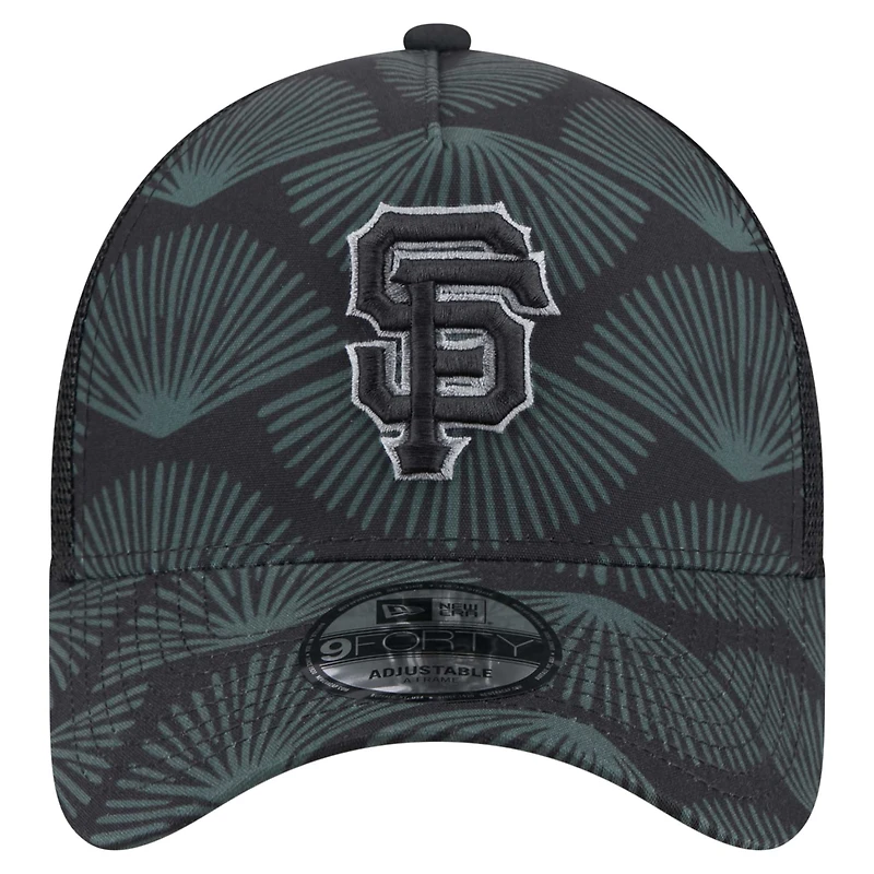 Men's New Era Black San Francisco Giants 9FORTY A-Frame Trucker Adjustable Hat