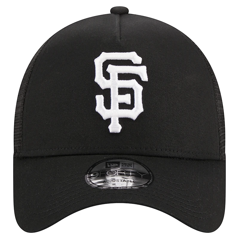 Casquette réglable A-Frame 9FORTY Trucker des Giants de San Francisco New Era noire pour homme