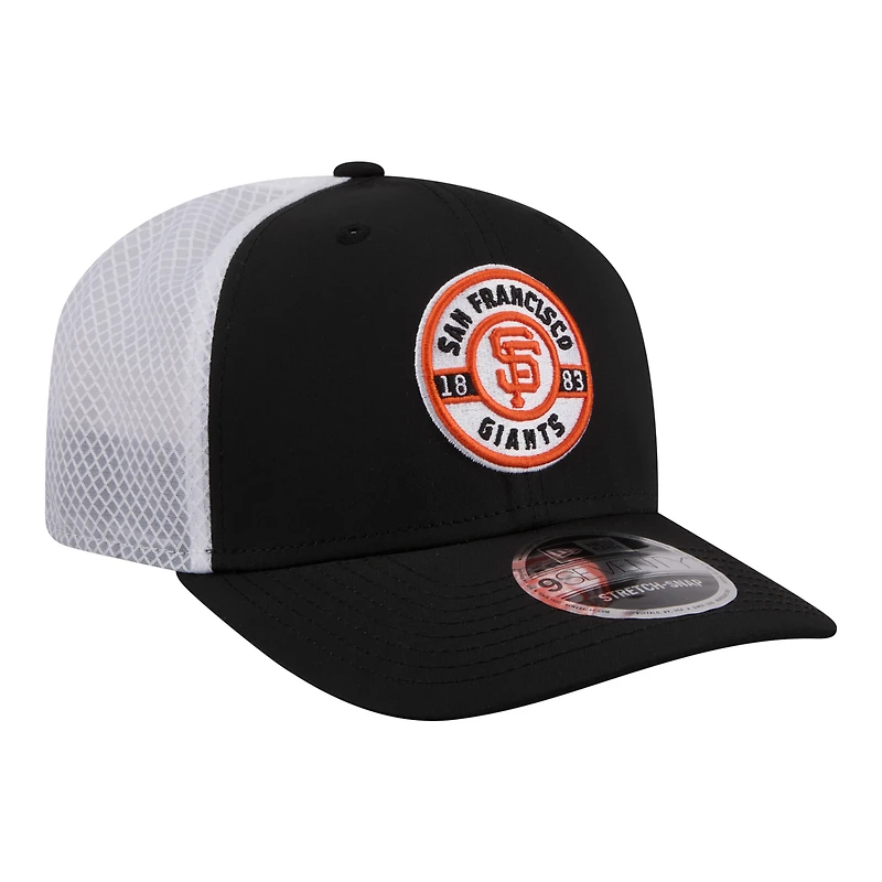 Men's New Era  Black San Francisco Giants Active 9SEVENTY Adjustable Trucker Hat