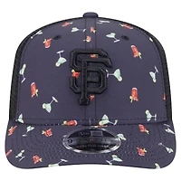 Men's New Era Black San Francisco Giants Adventure Drinks Pattern 9SEVENTY Stretch-Snap Hat