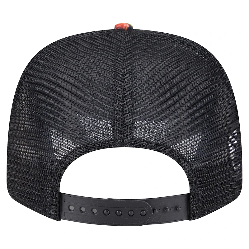 Men's New Era Black San Francisco Giants Adventure Drinks Pattern 9SEVENTY Stretch-Snap Hat