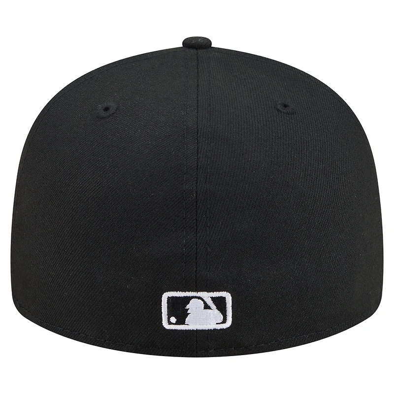 Men's New Era Black San Francisco Giants Americana Bald Eagle Pre-Curved 59FIFTY Fitted Hat