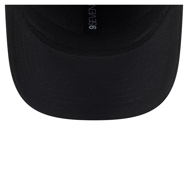 Men's New Era Black San Francisco Giants Circle Patch 9SEVENTY Stretch-Snap Hat