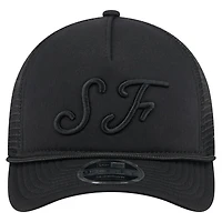 Casquette camionneur ajustable New Era noire City Initial 9FORTY A-Frame M-Crown des Giants de San Francisco pour homme