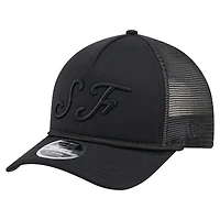 Casquette camionneur ajustable New Era noire City Initial 9FORTY A-Frame M-Crown des Giants de San Francisco pour homme