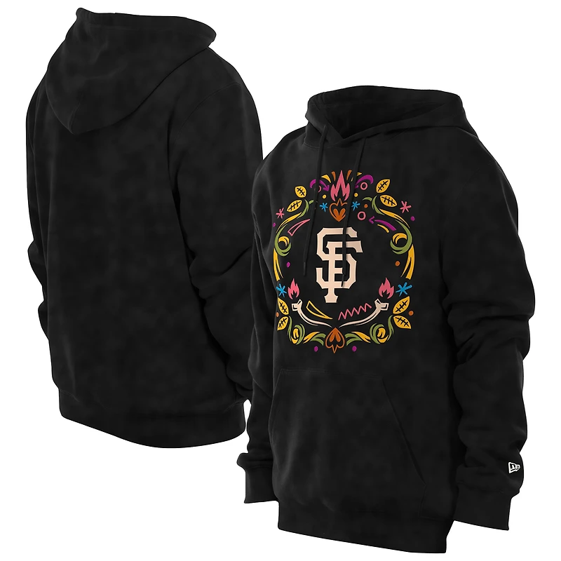 Men's New Era Black San Francisco Giants Día de los Muertos Brushed Fleece Hoodie