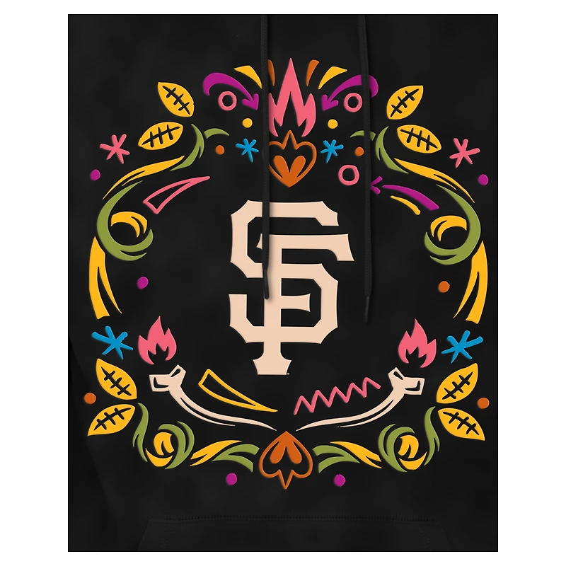 Men's New Era Black San Francisco Giants Día de los Muertos Brushed Fleece Hoodie