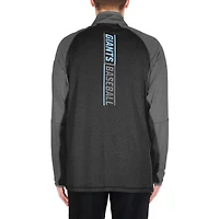 Men's New Era Black San Francisco Giants Father's Day Raglan Quarter-Zip Top