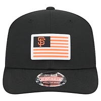Men's New Era Black San Francisco Giants Flag 9SEVENTY Stretch-Snap Hat