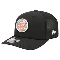 Men's New Era  Black San Francisco Giants Floral Patch 9SEVENTY Adjustable Hat