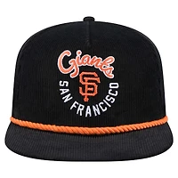 Casquette de golf ajustable en velours côtelé Full Circle noire San Francisco Giants de New Era pour homme