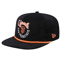 Casquette de golf ajustable en velours côtelé Full Circle noire San Francisco Giants de New Era pour homme