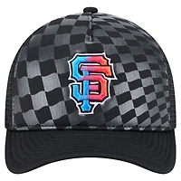 Men's New Era Black San Francisco Giants Gradient 9FORTY A-Frame M-Crown Trucker Adjustable Hat