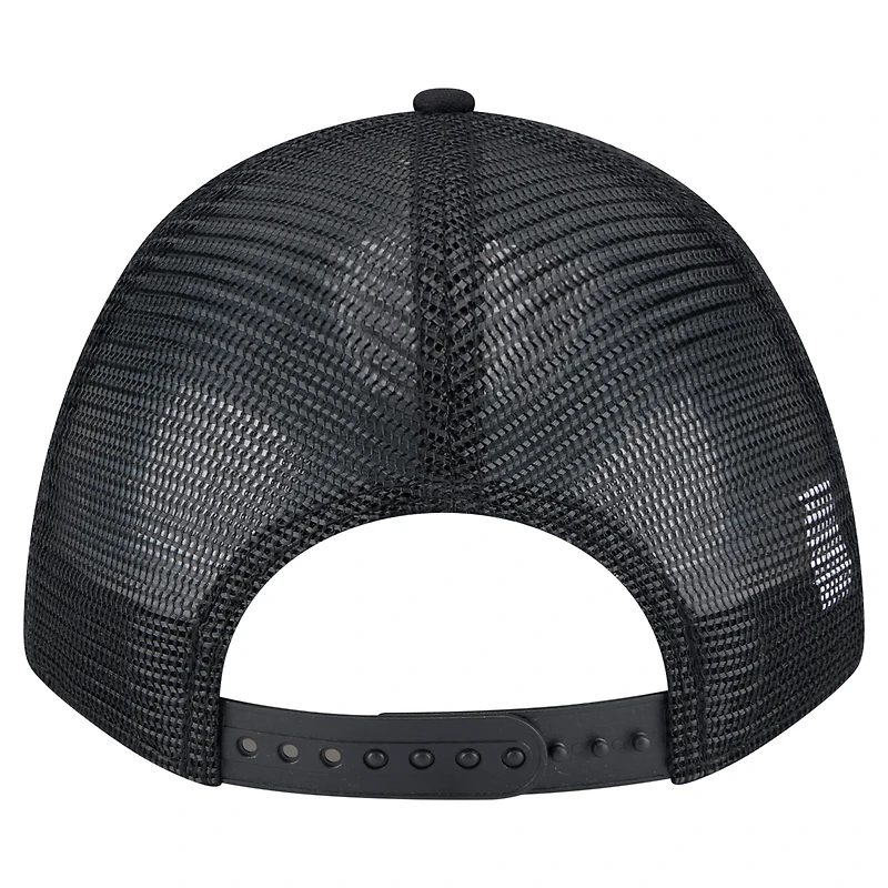 Men's New Era Black San Francisco Giants Gradient 9FORTY A-Frame M-Crown Trucker Adjustable Hat