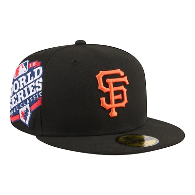 Casquette ajustée New Era 59FIFTY noire pour homme, modèle Hidden Hit des Giants de San Francisco