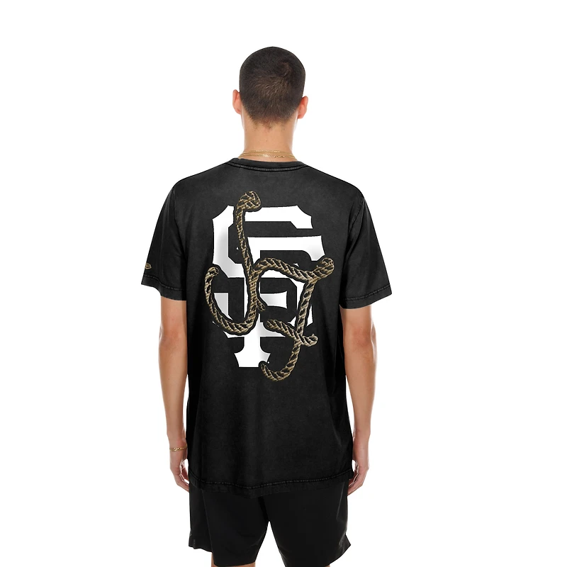 Men's New Era Black San Francisco Giants Injection Lifestyle Urban Ranchwear T-Shirt